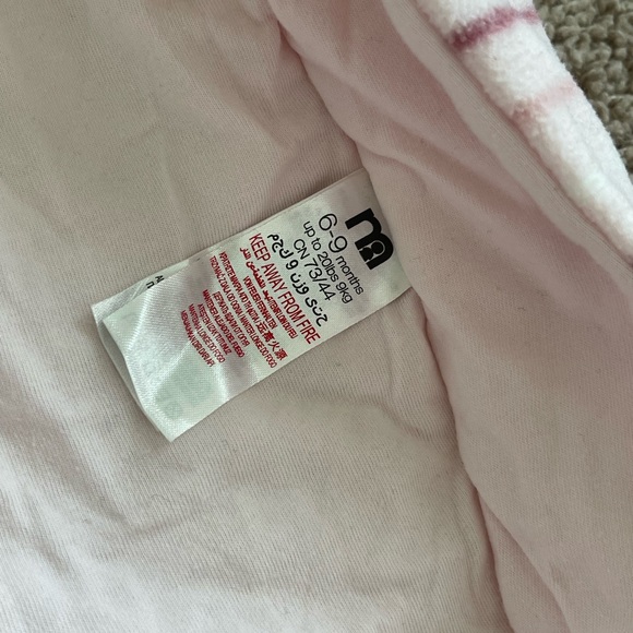 Mother care Baby sleep and play hooded fleece coverall. Size 6-9 months - Picture 4 of 4